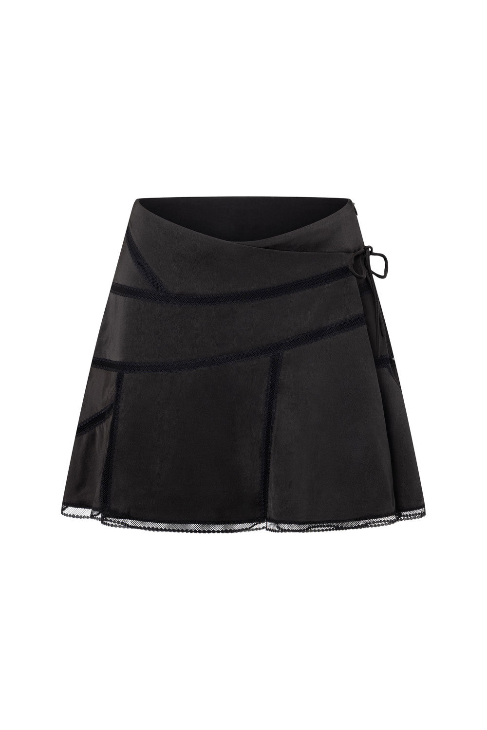 Elegant Black Sable Silky Women's Skirt