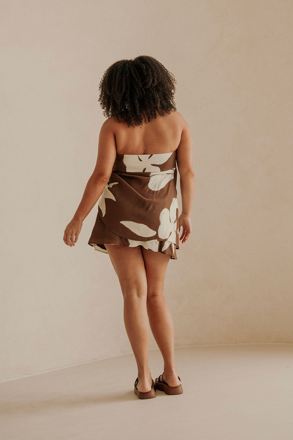 Unique Simone Top in Galene Brown - One - of - a - Kind Sample