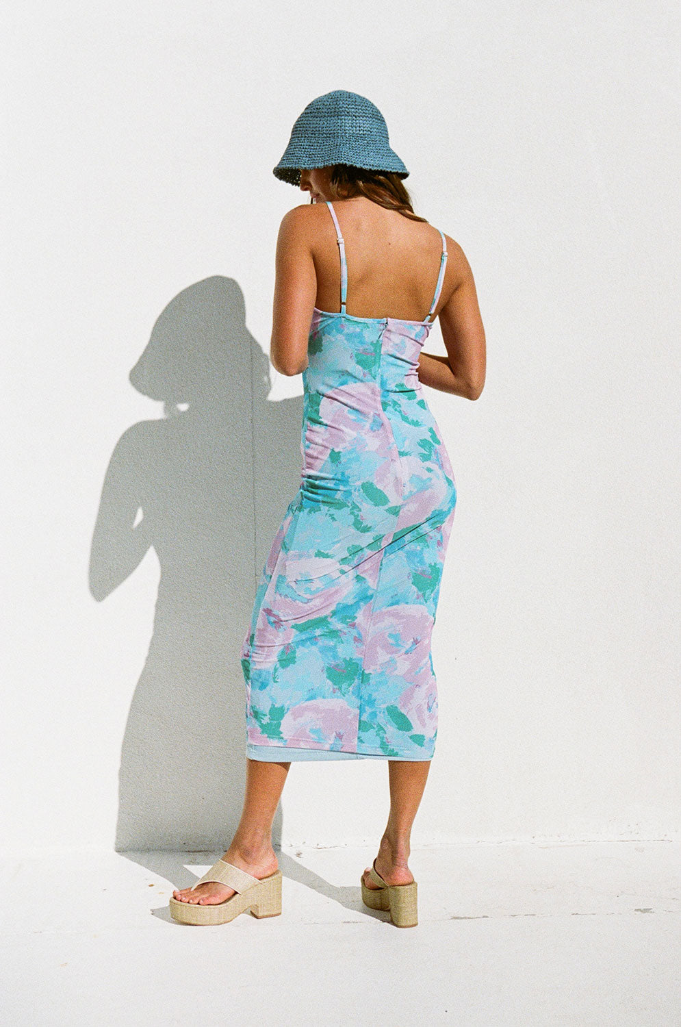 Sabo's Exclusive Zantina Cutout Midi Dress with Water Lilies Print