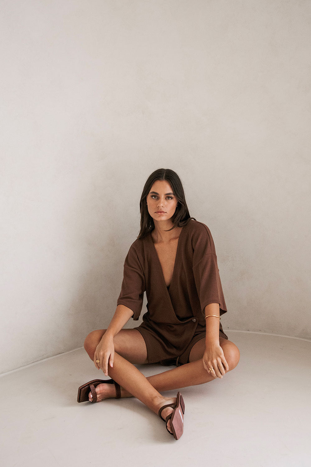 Exclusive Sabo Chocolate Wyatt Top with Relaxed Style