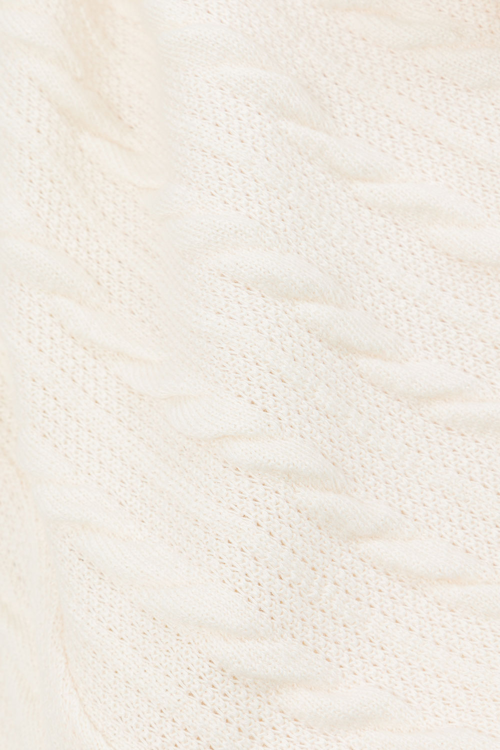 Exclusively Designed Sabo High-Waist Adjustable-Tie Cream Textured Jojo Shorts