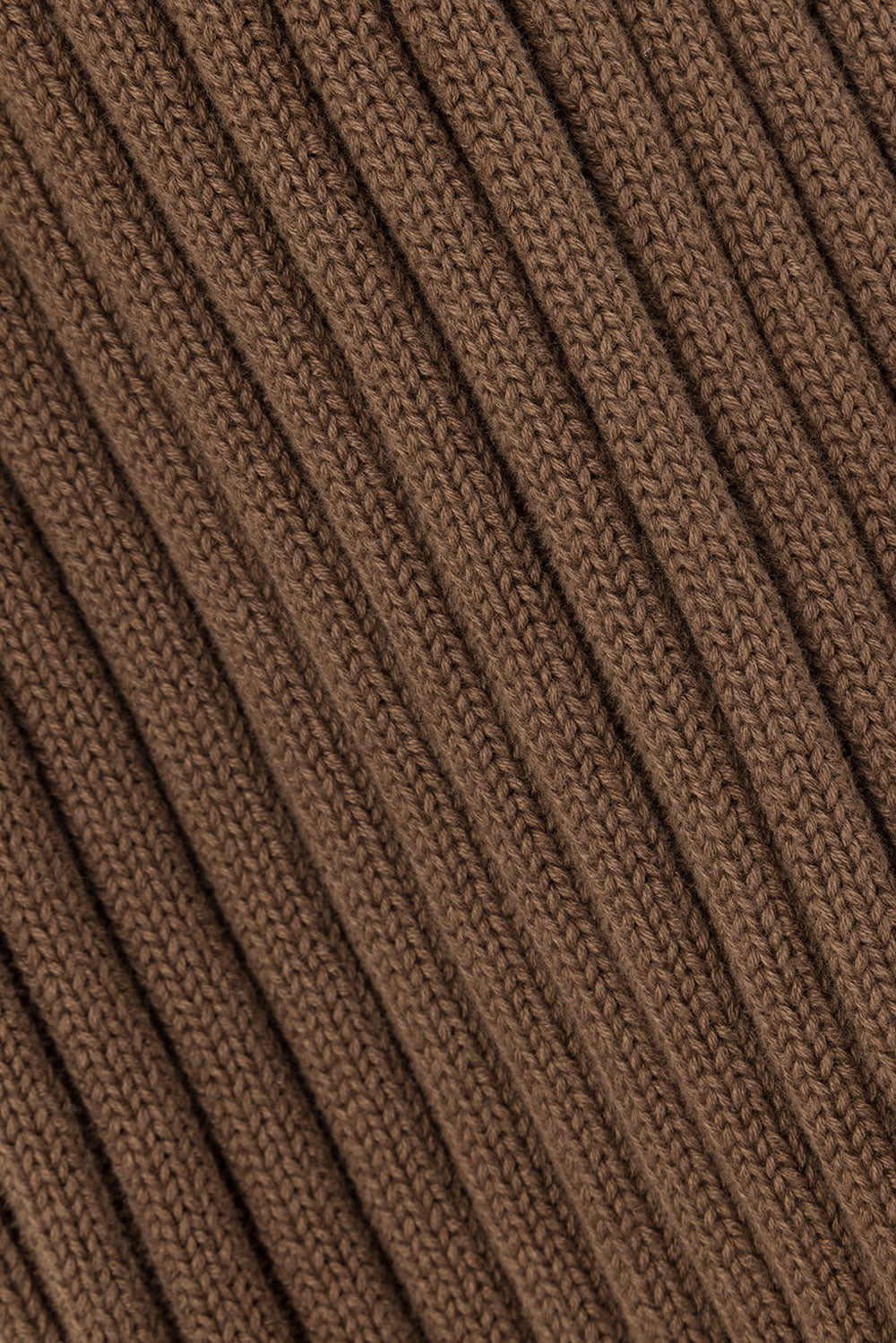Stylish Chocolate Brown Natural Ribbed Cotton Knit Neena Women's Pants