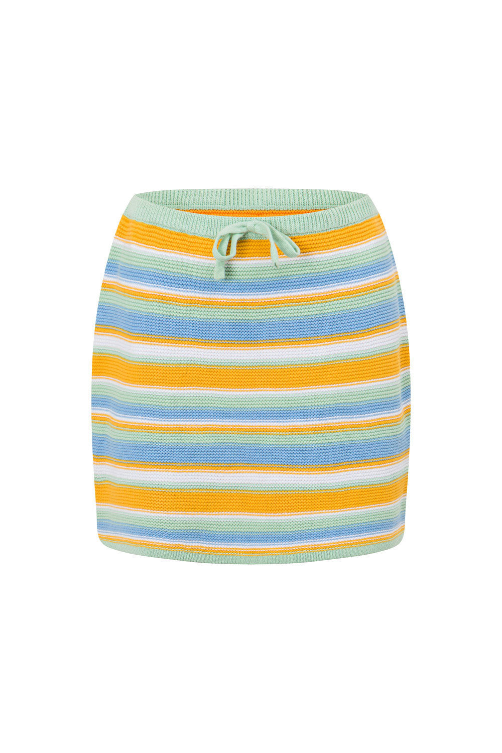 Sabo's Exclusively Designed Zali High Waisted Mini Skirt with Colorful Stripes