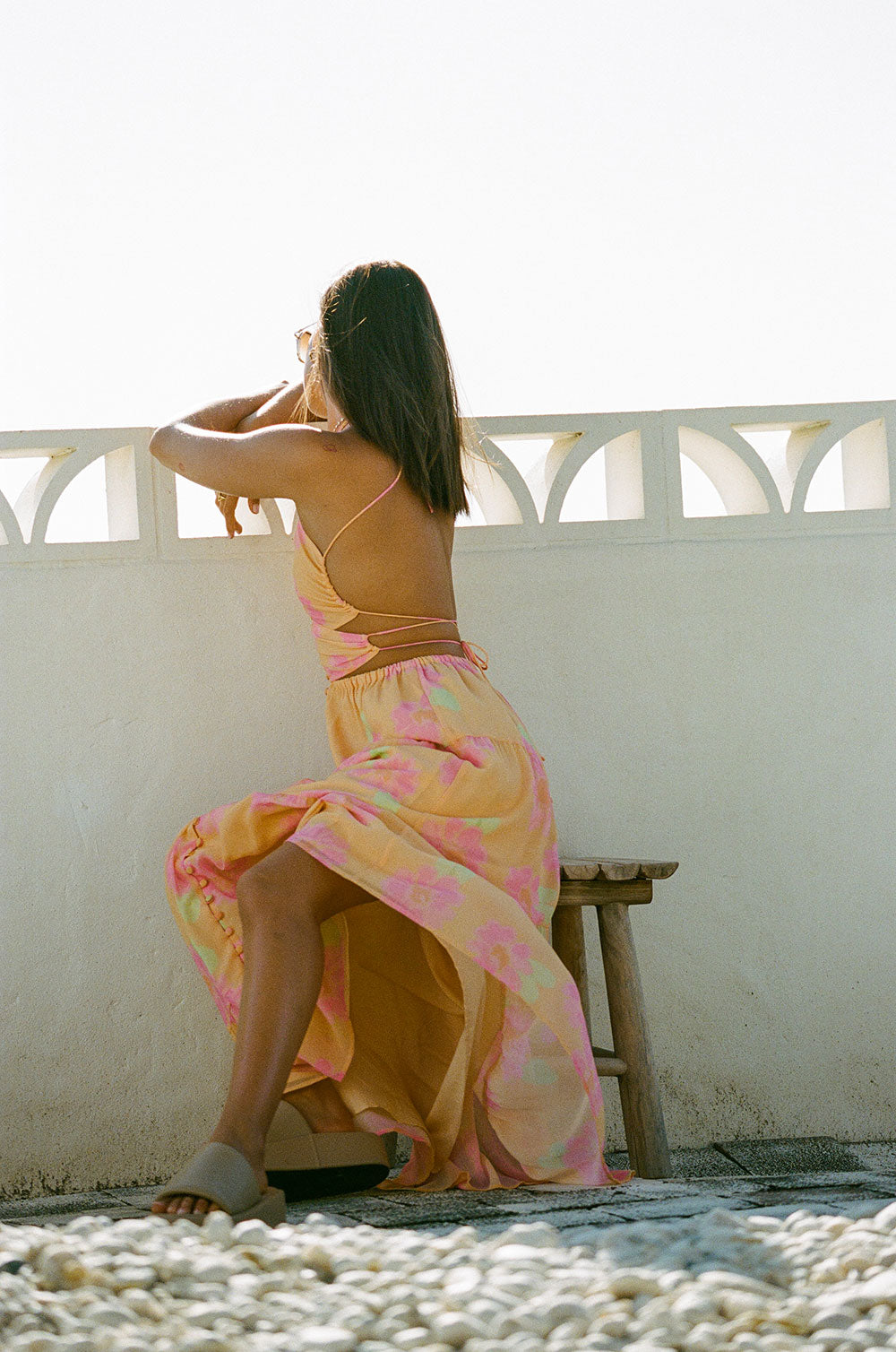 SAMPLE - Baila Women's Painted Flower Maxi Dress for Fashion Lovers