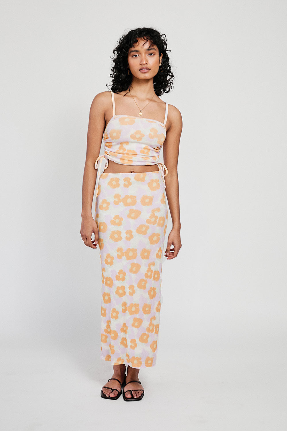 Unique Celina Top with Smudge Floral Design