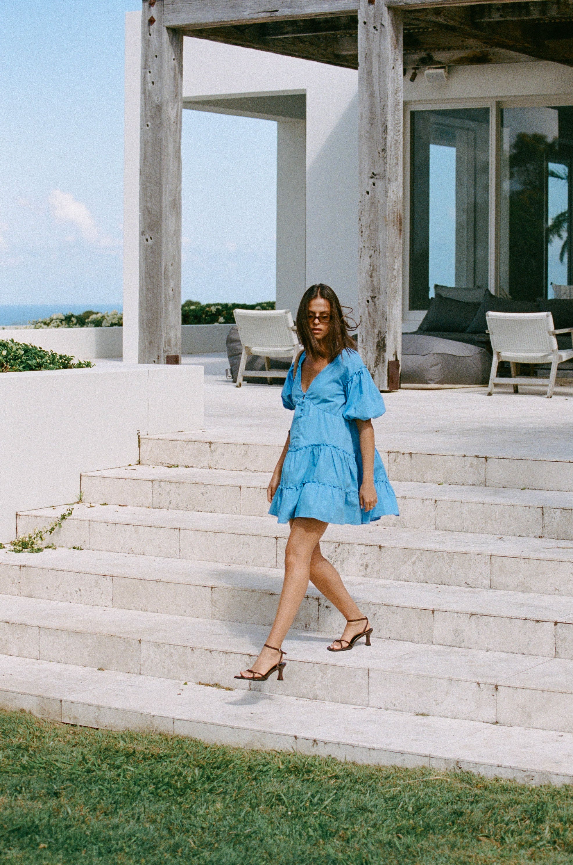 Sky Blue Tarelle Summer Casual Dress for Women