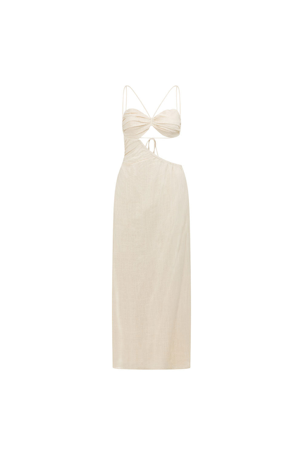 Stylish Cream-Hued Natural Cotton Hope Women's Dress