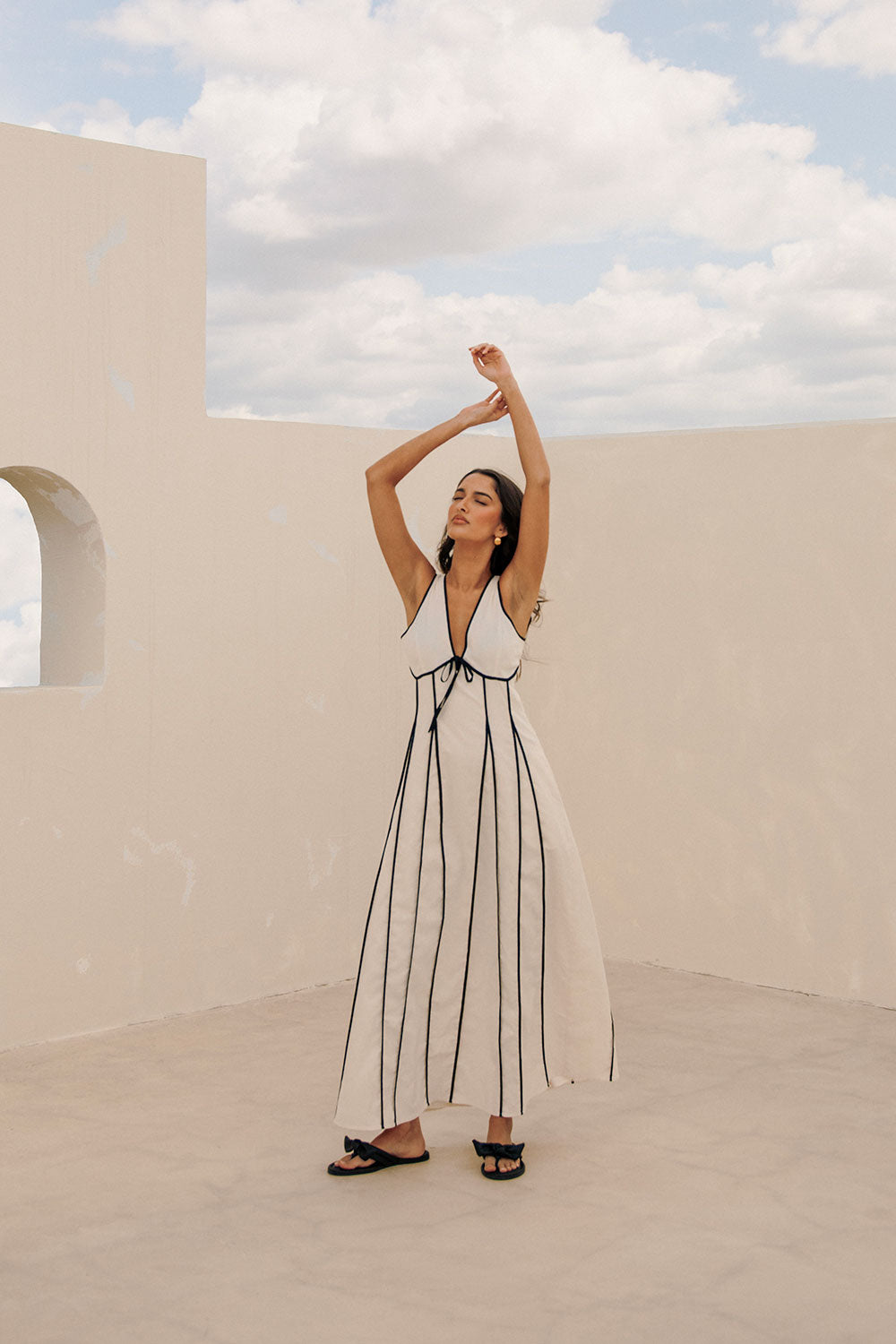 Elegant Cream Maylin Dress for Long Lunches and Special Events