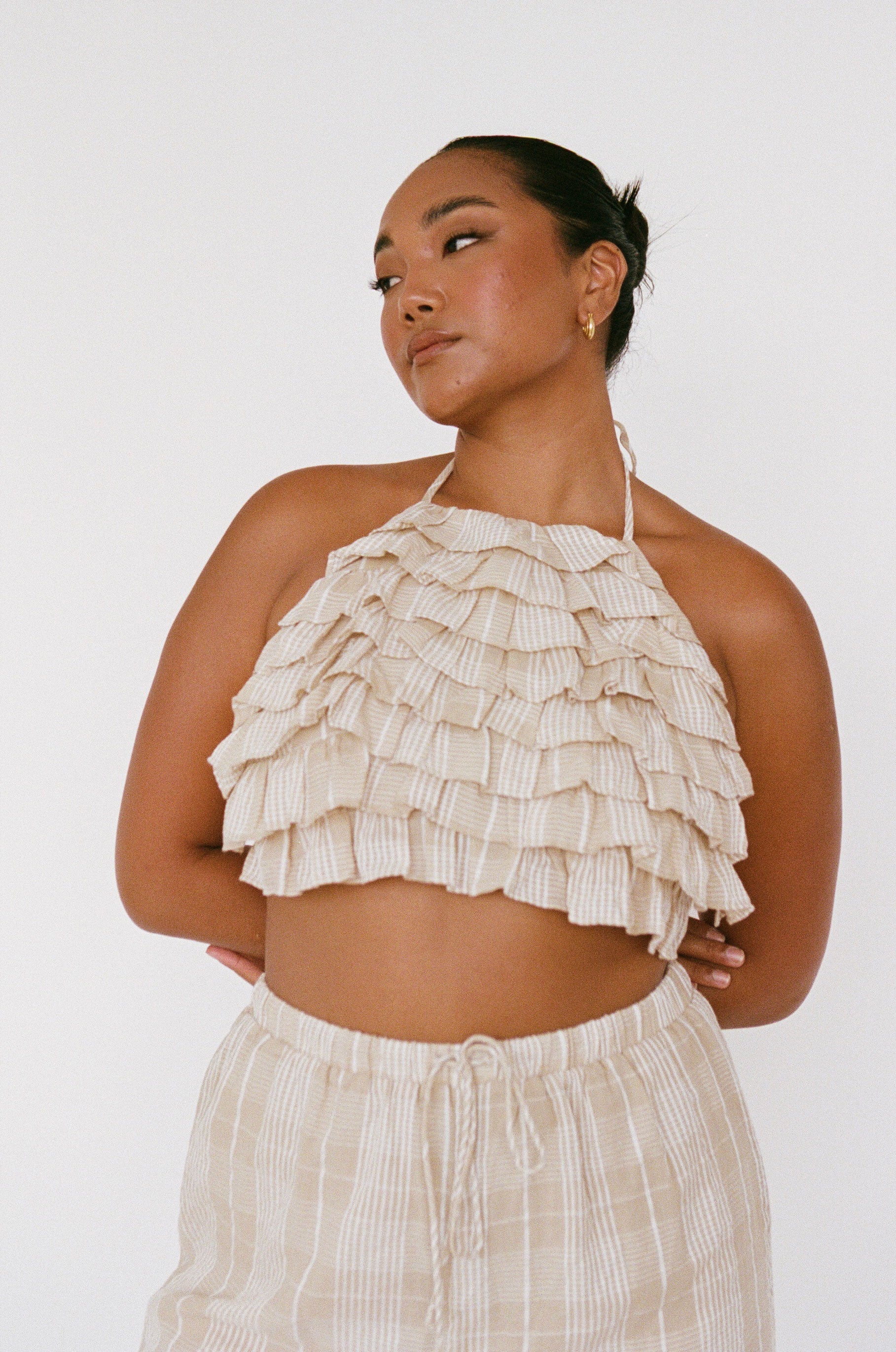 Unique Anley Frill Top - A Stylish Women's Fashion Sample