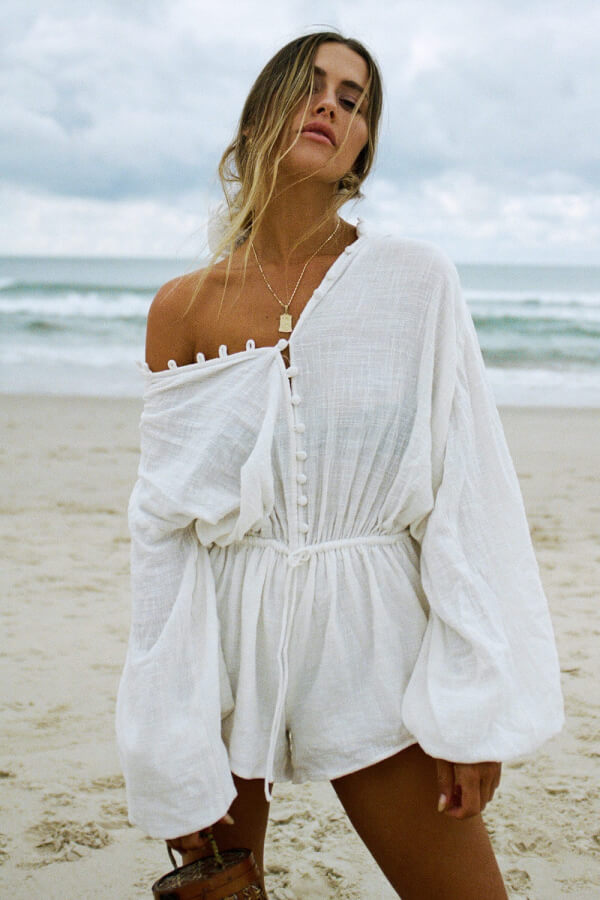Exclusive White Elsa Playsuit - Perfect for XS Size