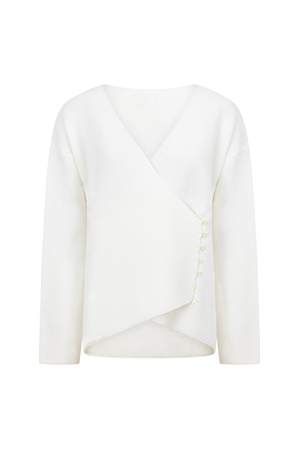 White Zessi Relaxed Style Knit Women's Top