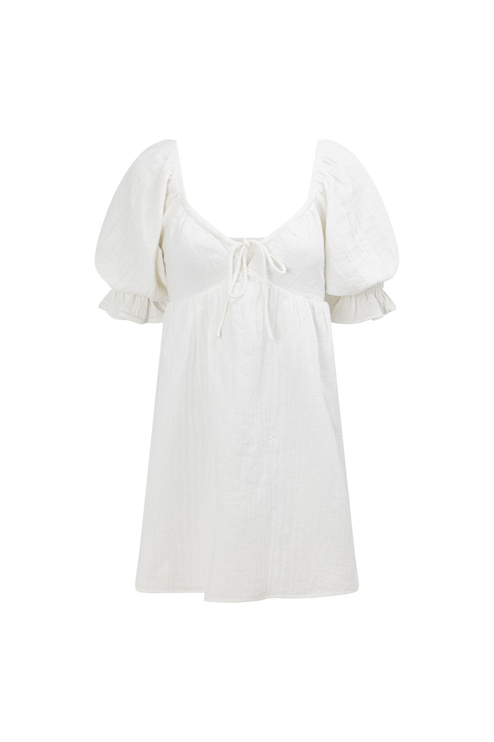 Kartia White Natural Cotton Women's Dress for Family Lunch and Vacation
