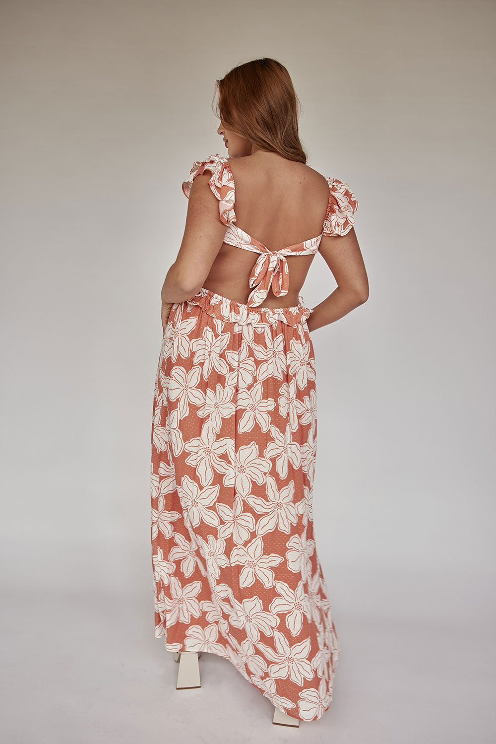 Women's Archa Maxi Dress with Exquisite Forest Floral Print from Isola Collection