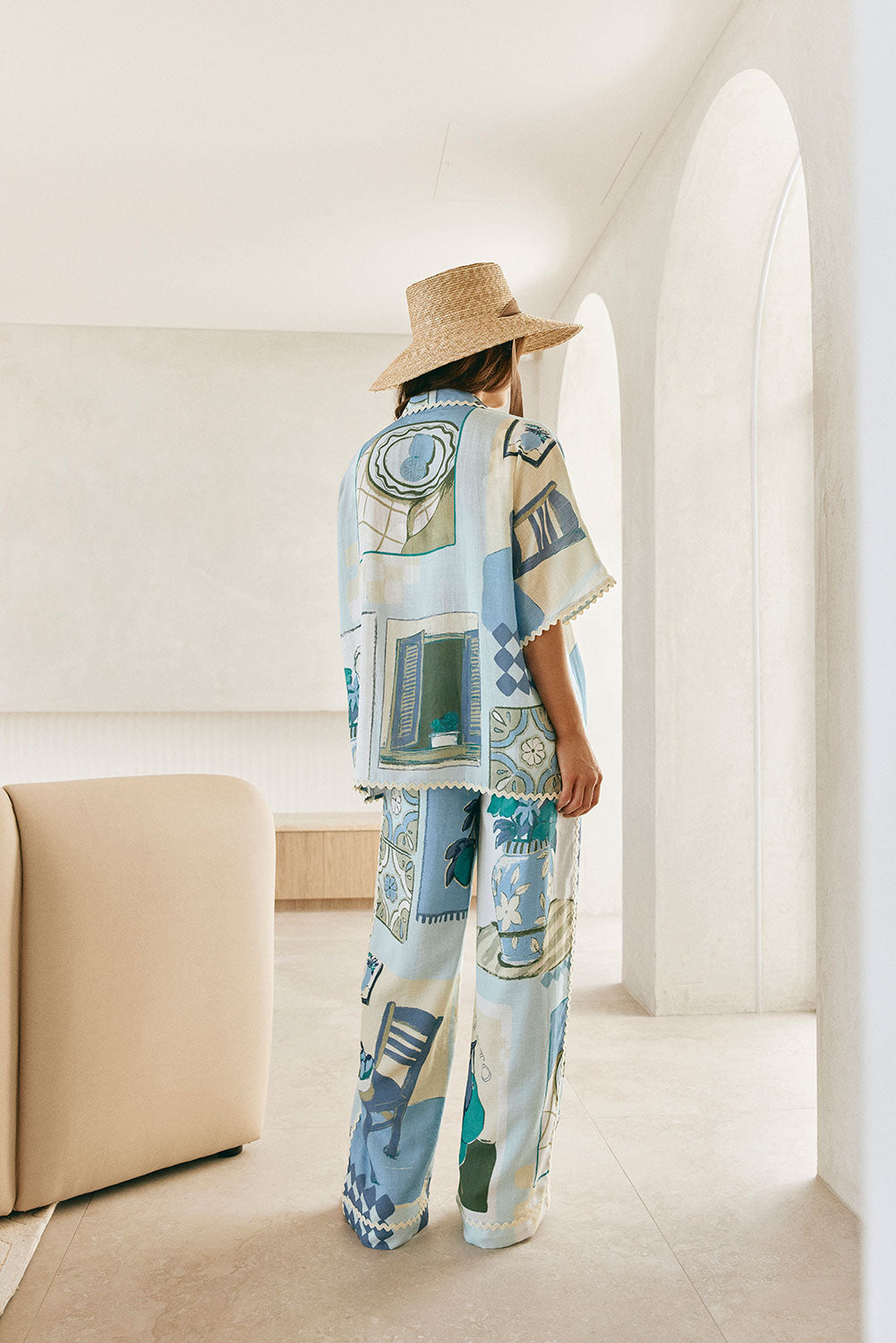 Stylish Kelia Women's Pants in Exclusive Villagio Blue Shade
