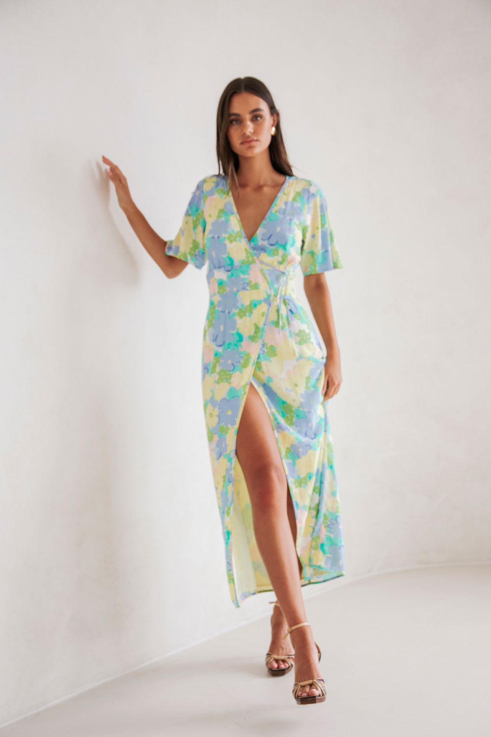 Exquisite Floral Dream Aquitaine Wrap Dress for Women