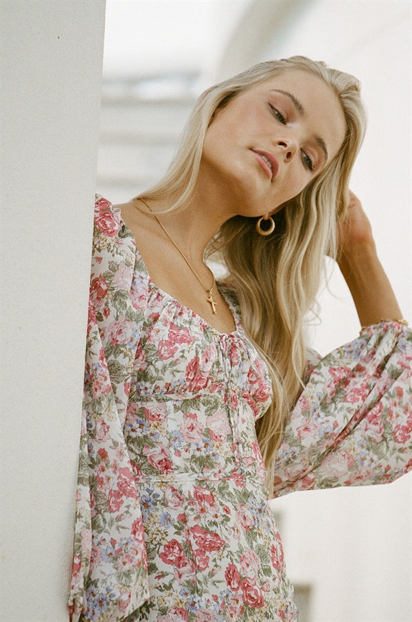 Exclusively Designed Floral Chiffon Nika Dress for Feminine Charm
