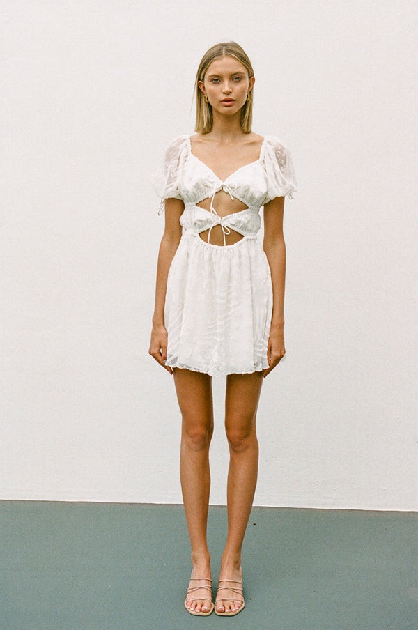 Unique Rizzo Cutout Dress with a Faint Pink Mark