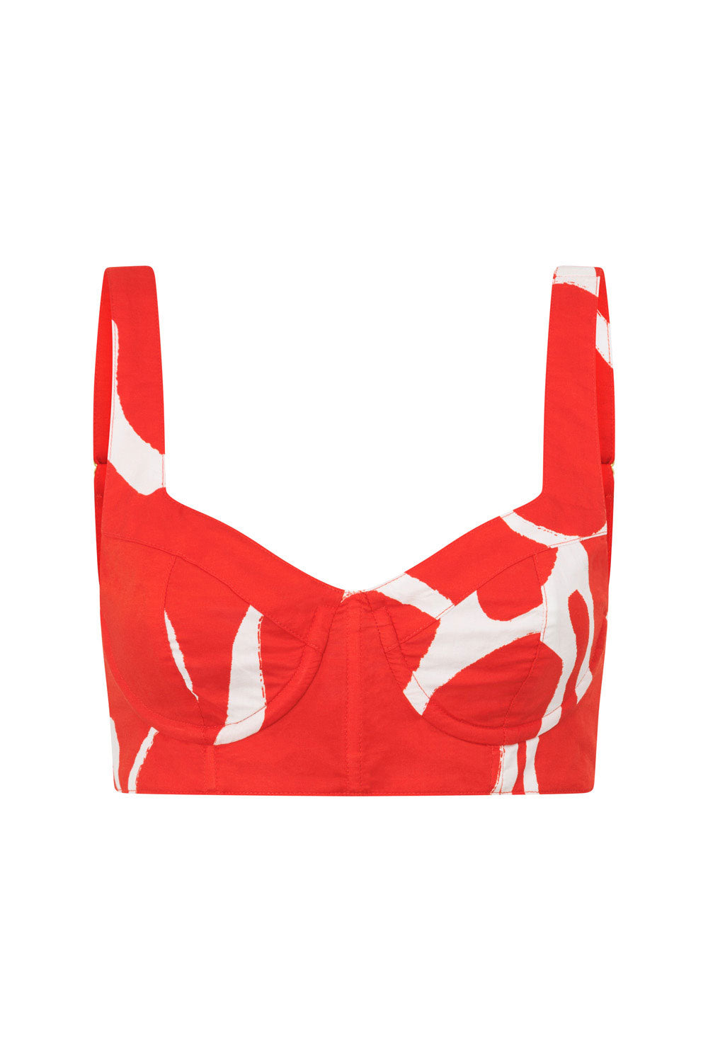 Evoke Red Cotton Women's Adjustable Wide - Strapped Dien Top