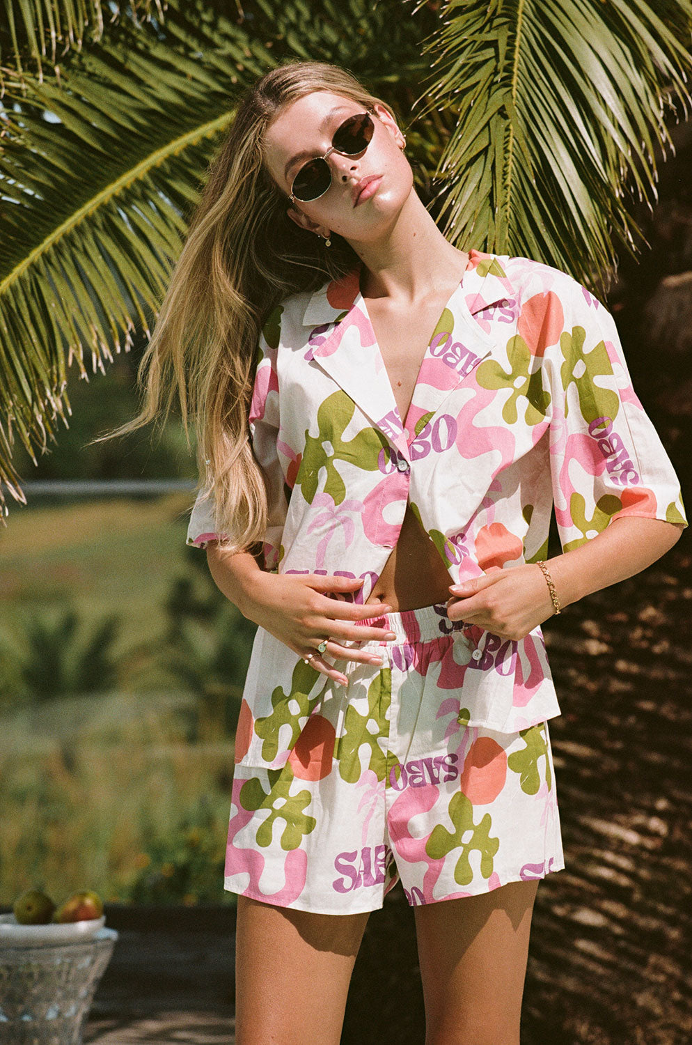 Tropical Seona Women's Cotton Voile Top for Resort Wear
