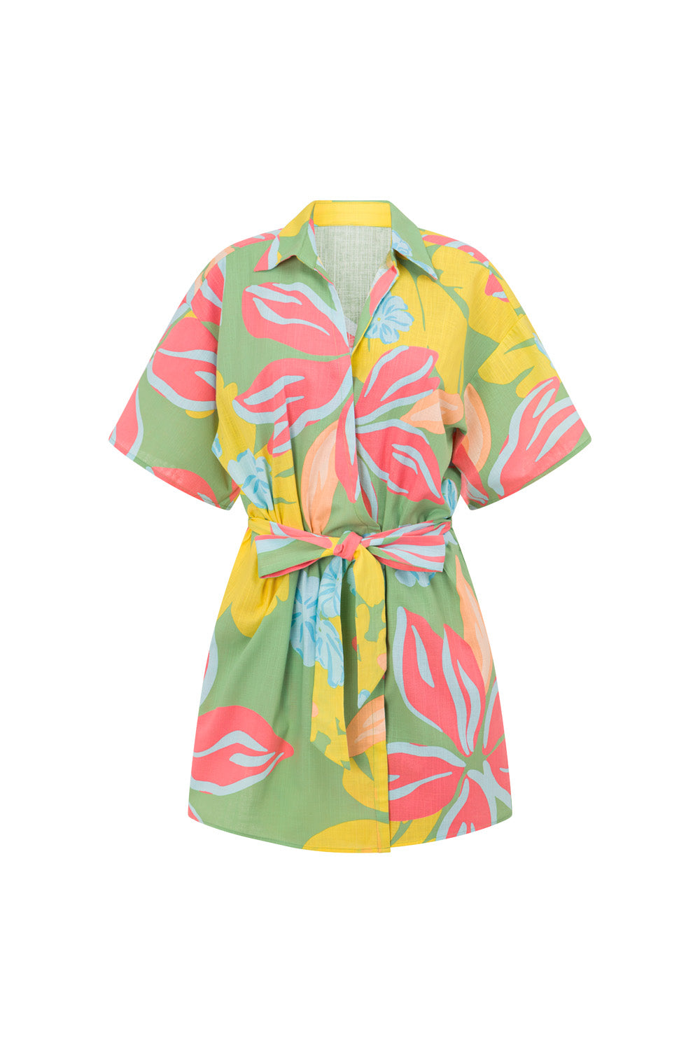 Alannah Calypso Scarf Print Wrap Dress in High - Quality Cotton