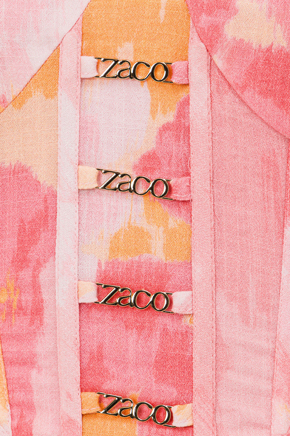 Elegant Women's Serralina Top with Exclusive Pink Gerbera Print