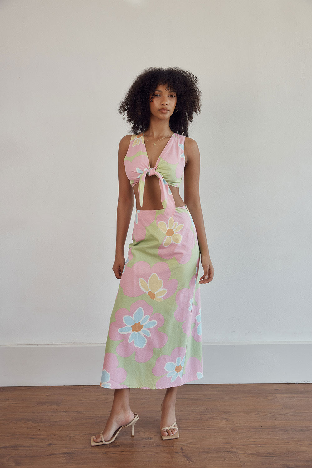 Exclusive Samira Hana Green Midi Skirt - Perfect XS Sample