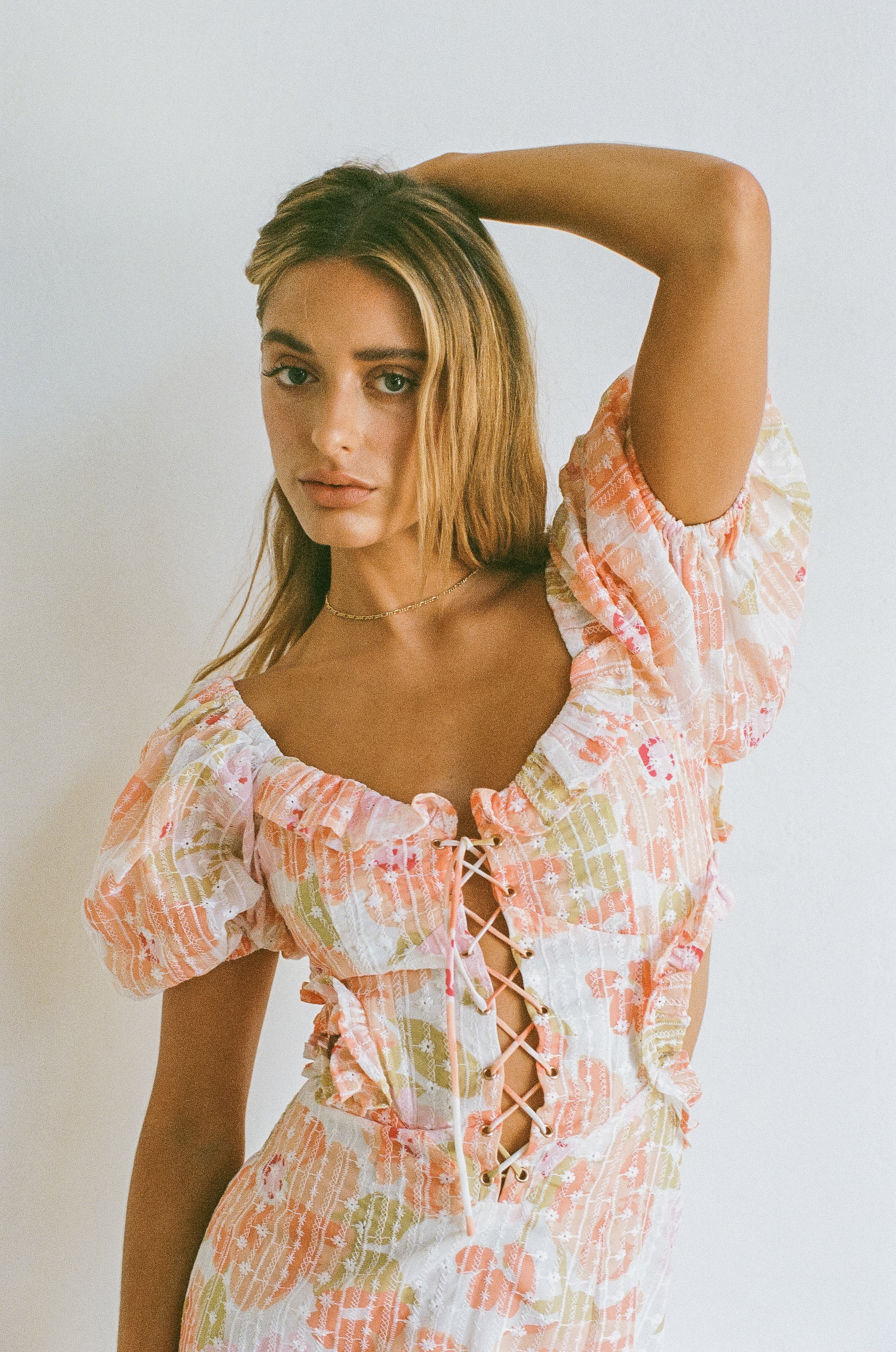 Exclusive Anemone Floral Brisa Corset Dress with Stylish Details