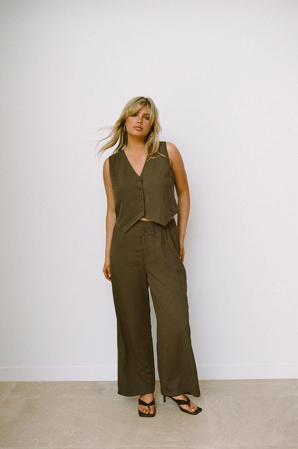 Chocolate Remi Pants - Unique Sample with Distinctive Feature
