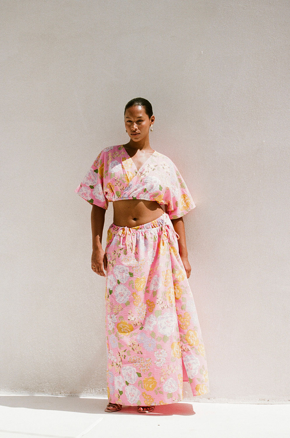 Exclusive Corsage Spring Naya Wrap Skirt for Long Lunches