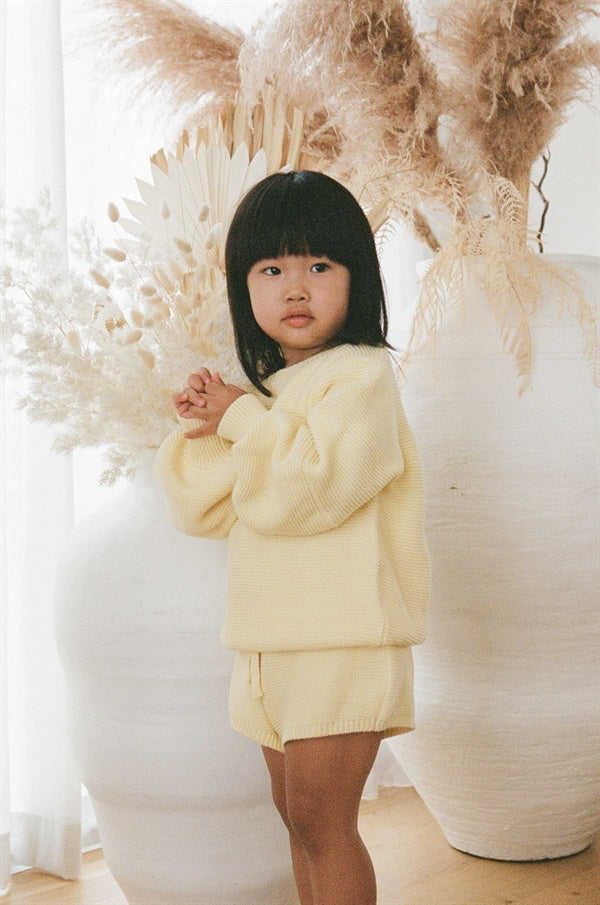 Adorable Unisex Mini Yellow Lemondrop Knitted Cotton Top
