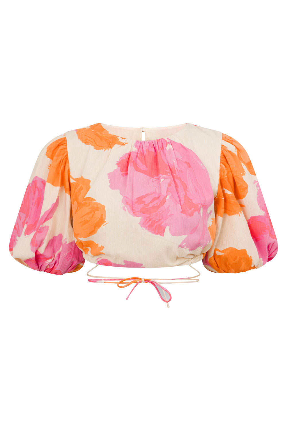 Exquisite Solstice Pink Bailee Puff Cropped Top