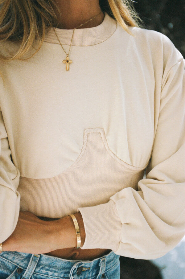 Allara Women's Sweater Top in Butterscotch Shade