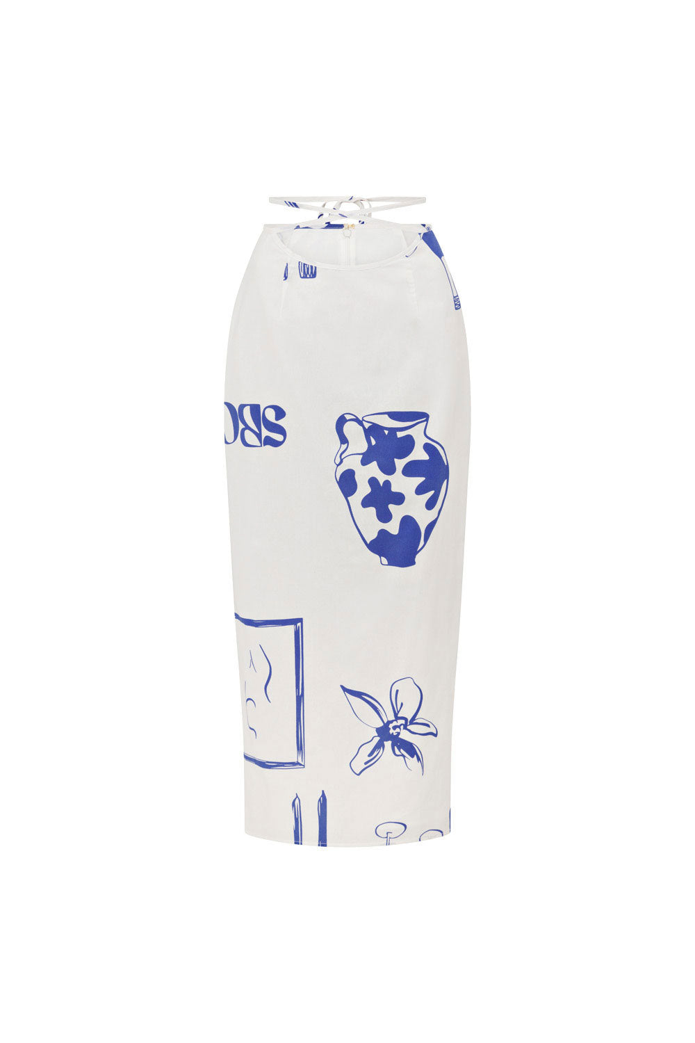 High - Quality Grenada Cotton Midi Skirt with Exclusive Print