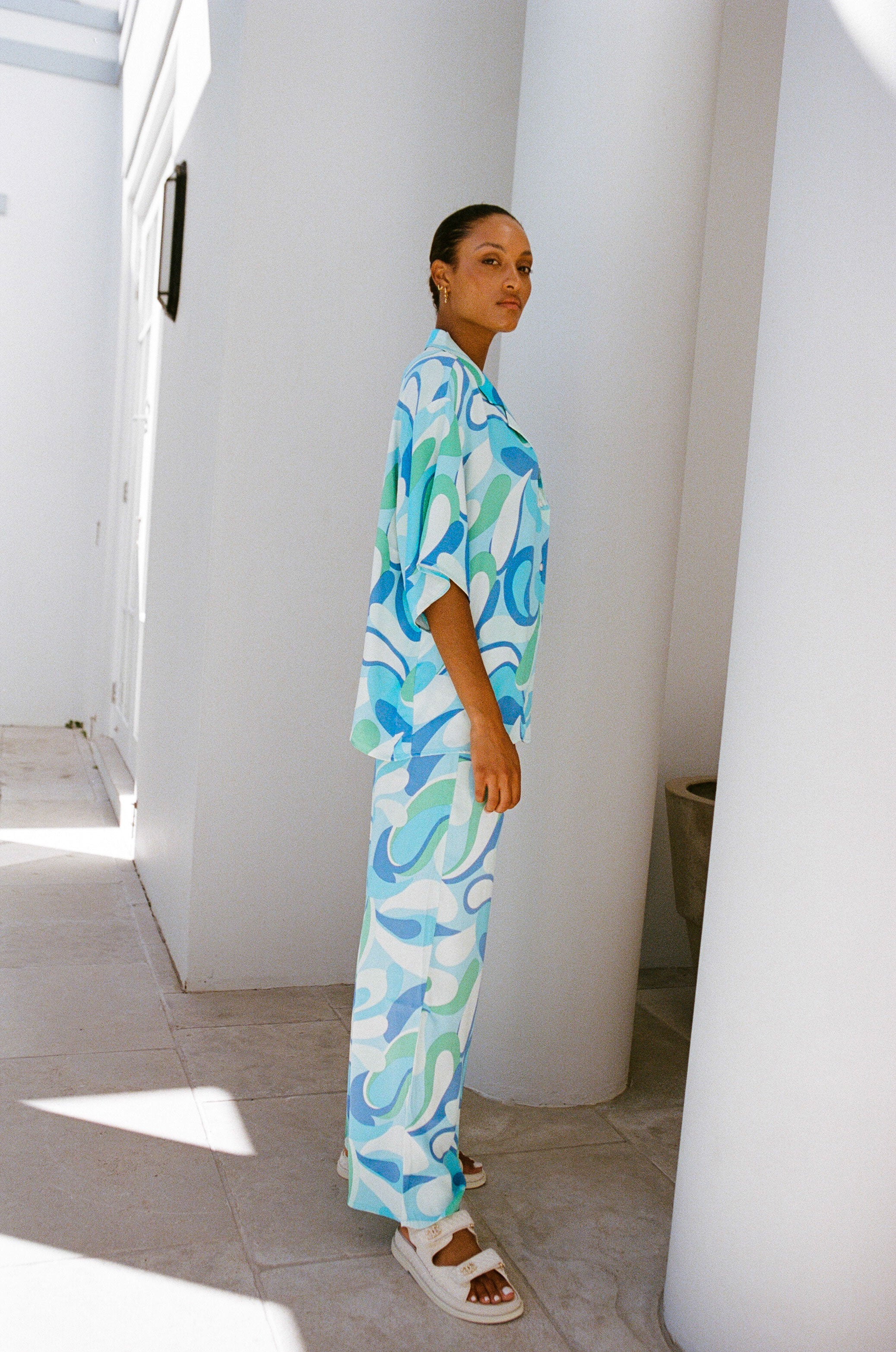 SAMPLE - Unique Swirl Patterned Alanis Women's Top