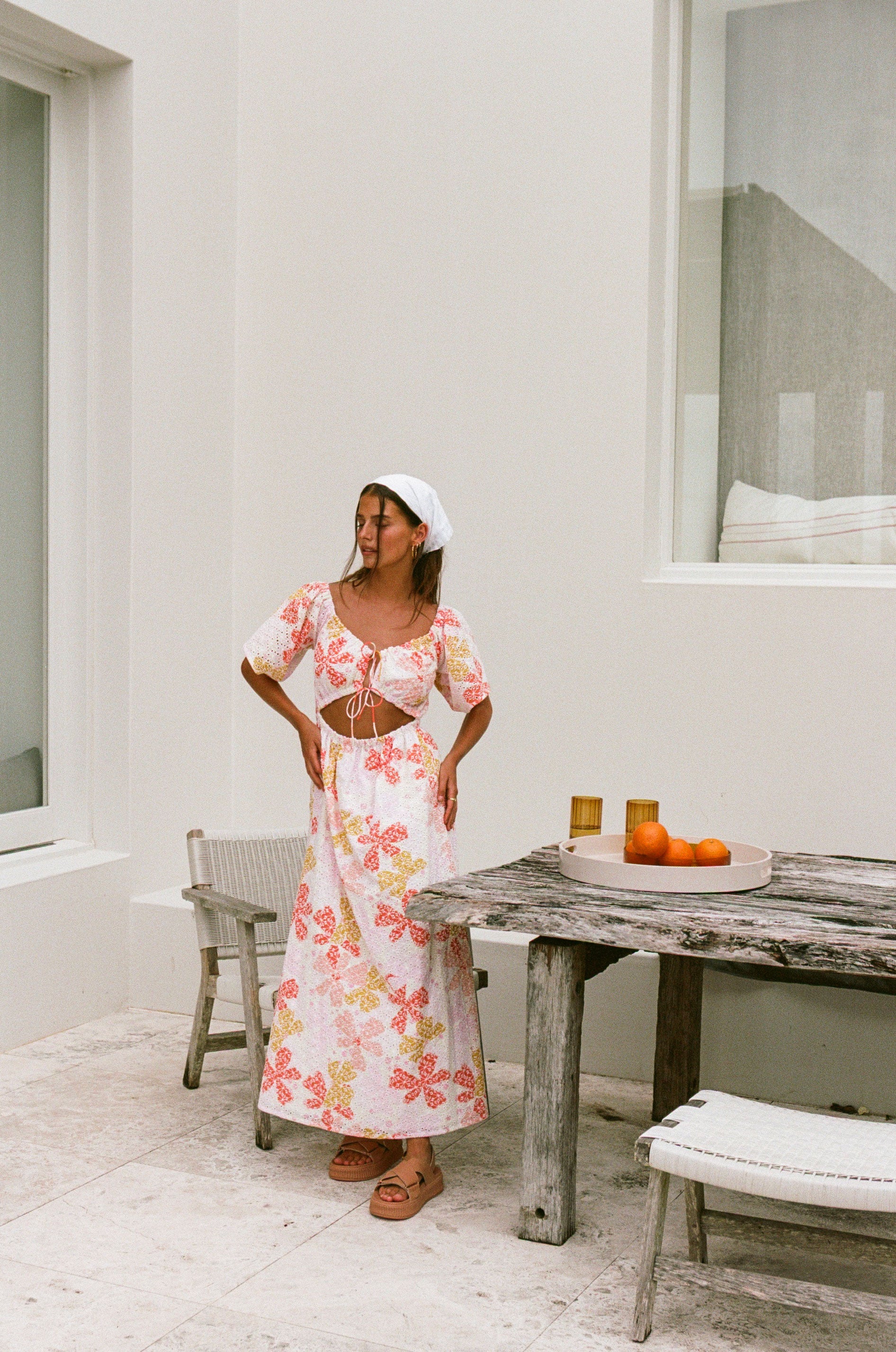 Sabo Exclusive Pollen Print Nalu Off - Shoulder Dress
