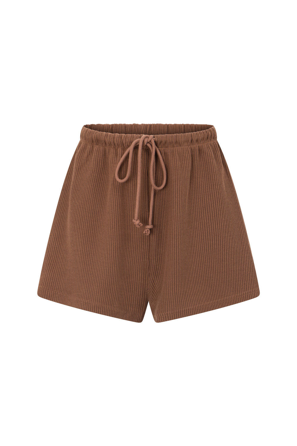 Chocolate Brown Lightweight Knit Rib Wyatt Shorts - A Fashionable Choice
