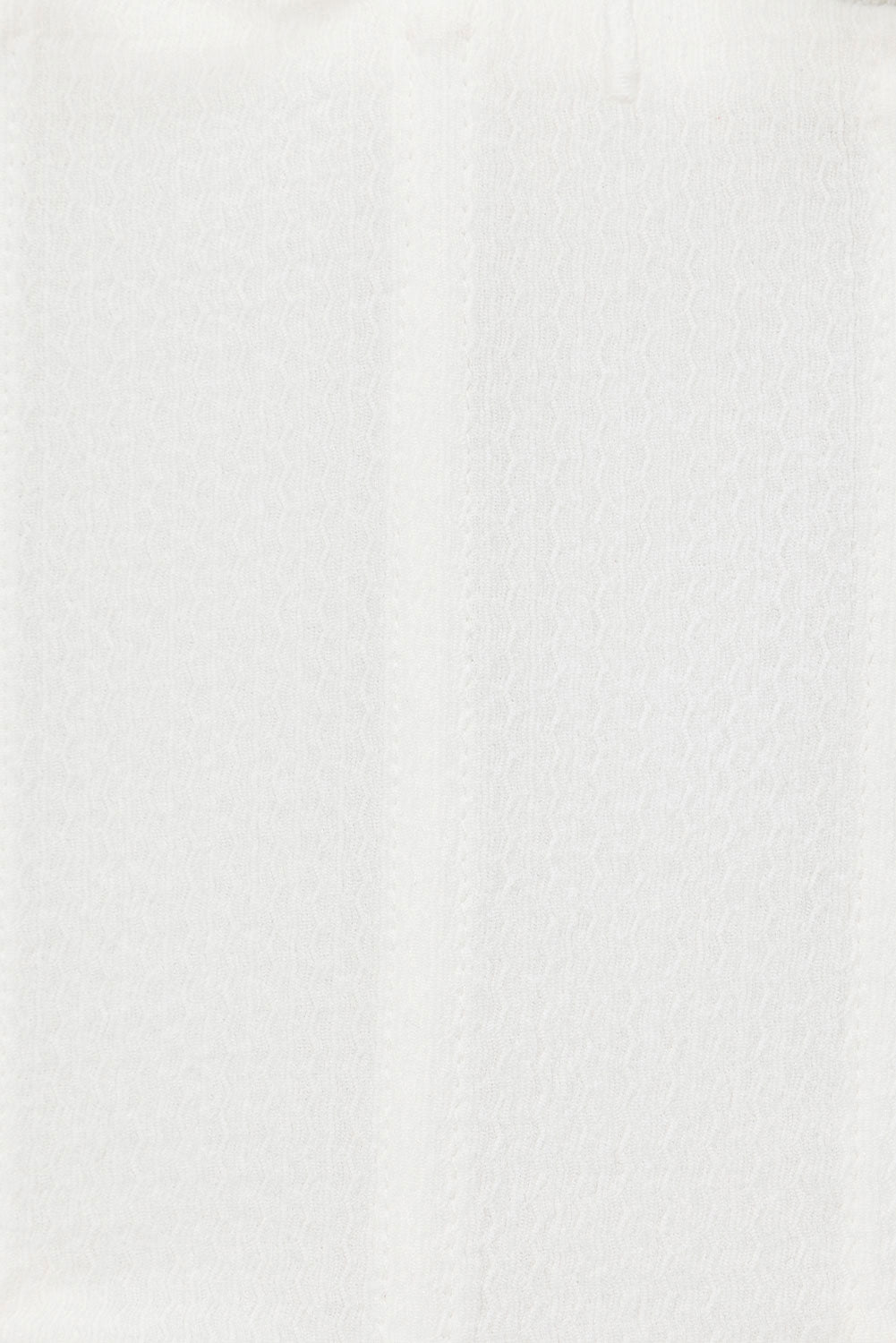 Stylish White Textured Stretch Poppy Top with Adjustable Straps