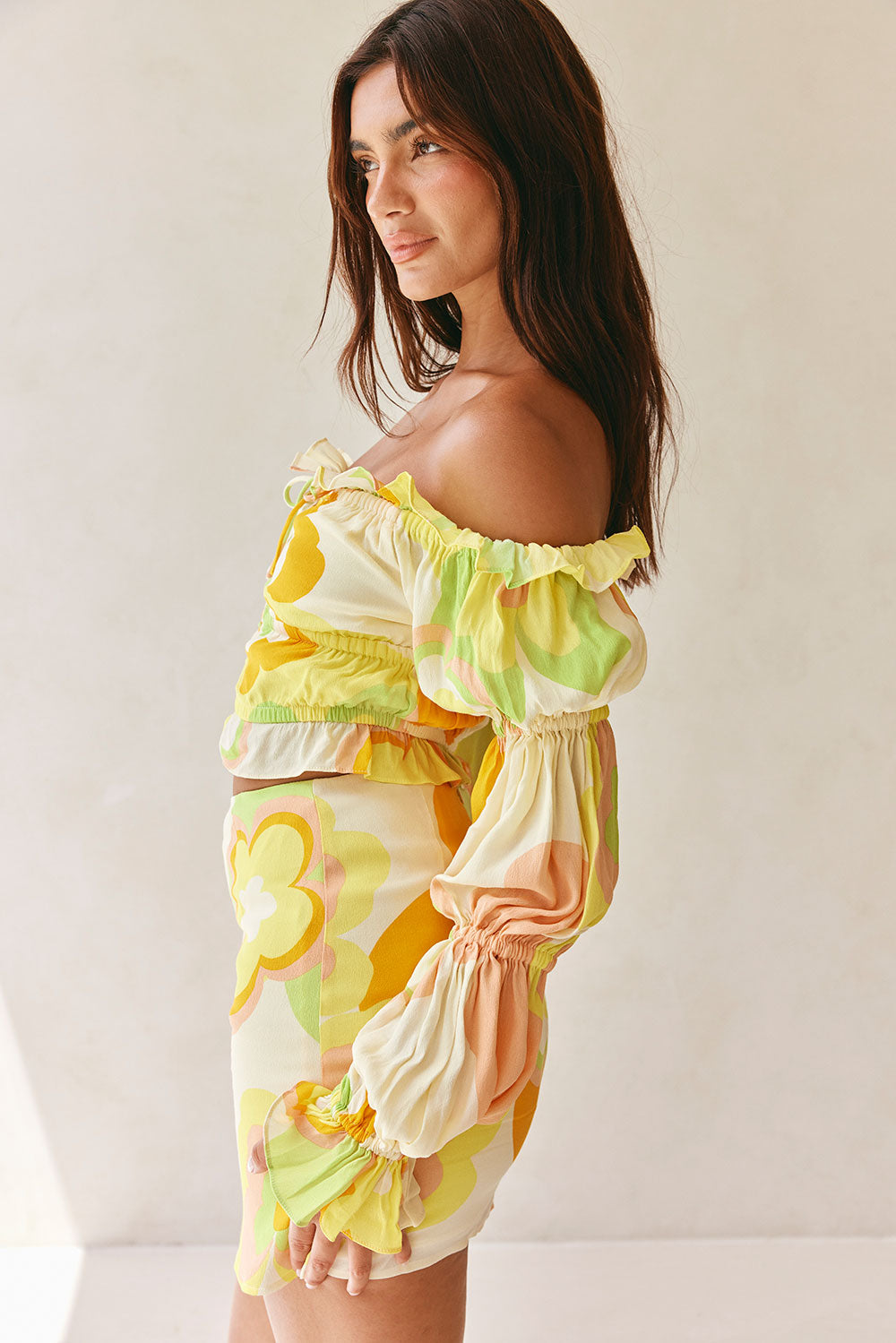 Women's Retro Bloom Print Blaire Fashion Top