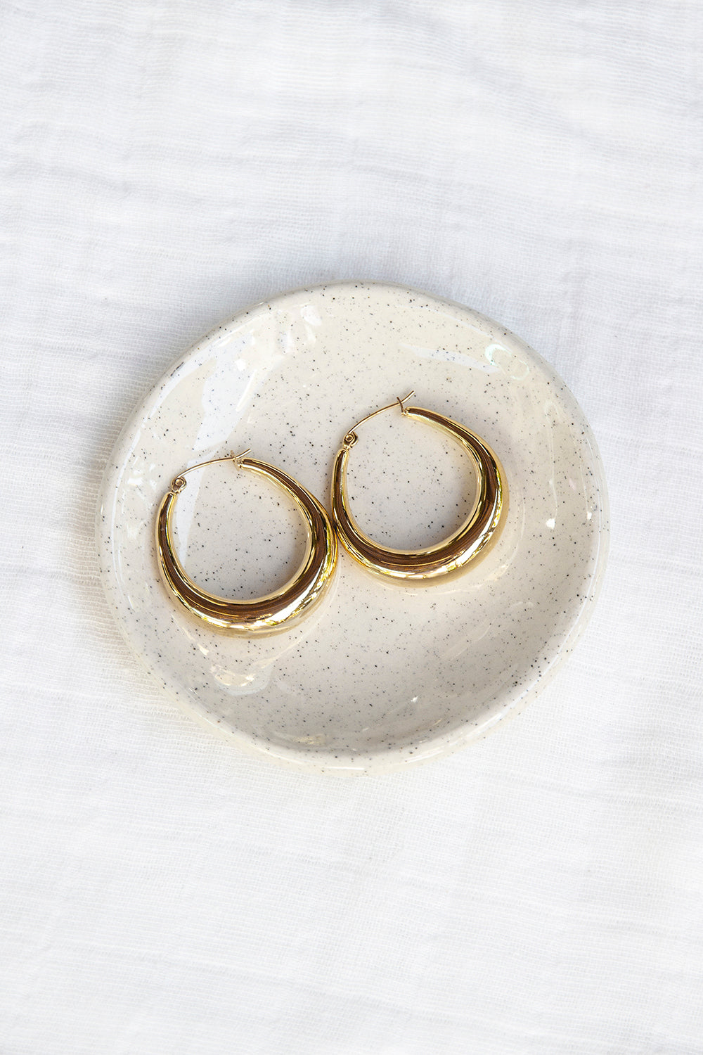 Stylish Gold-Toned Bold Luna Hoops for Event Outfits