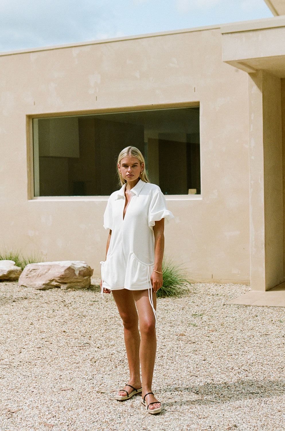 Unique Faint Blue Marked Airlie Playsuit Sample