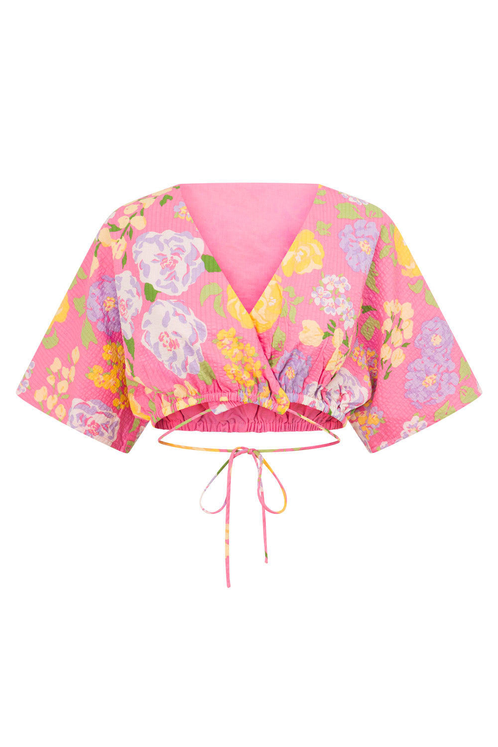 Sabo's Exclusive Corsage Spring Print Naya Wrap Top