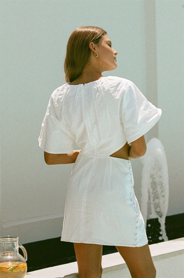 Unique White Calista Sample Dress for Special Occasions