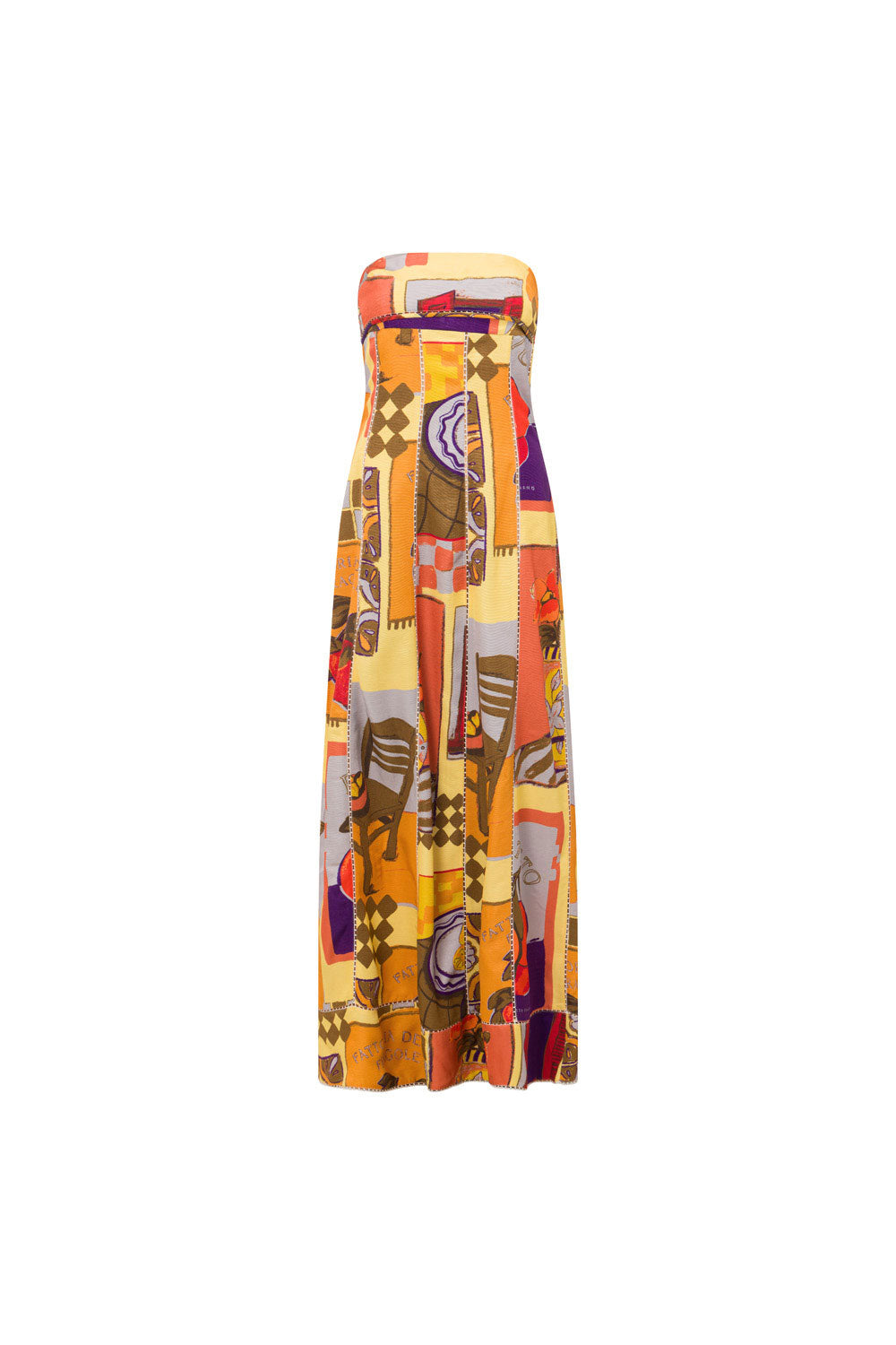 Stylish Antonella Viscose Voile Maxi Dress in Villagio Yellow