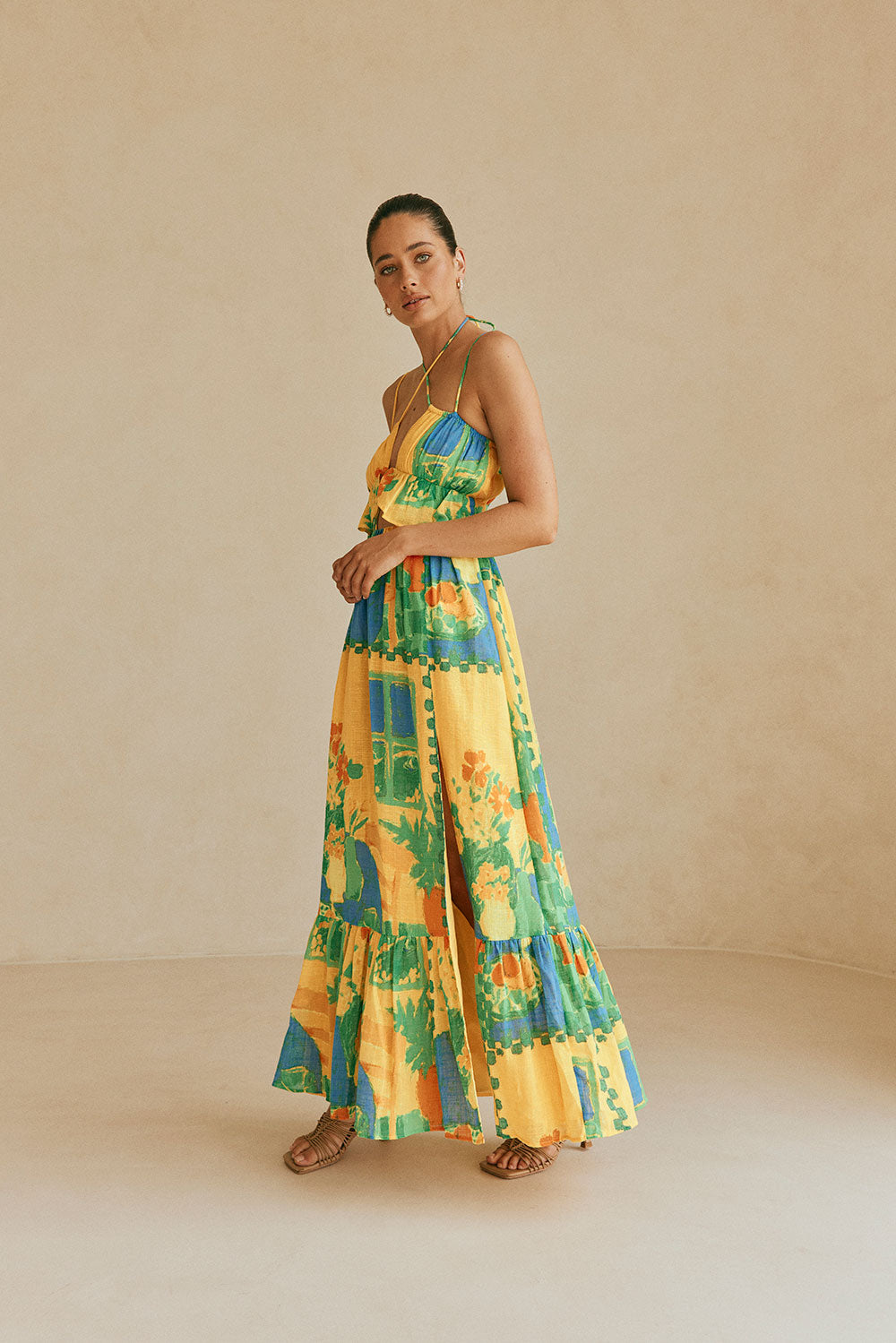 Exclusive Morning Yellow Leigh Dress with Stylish Details