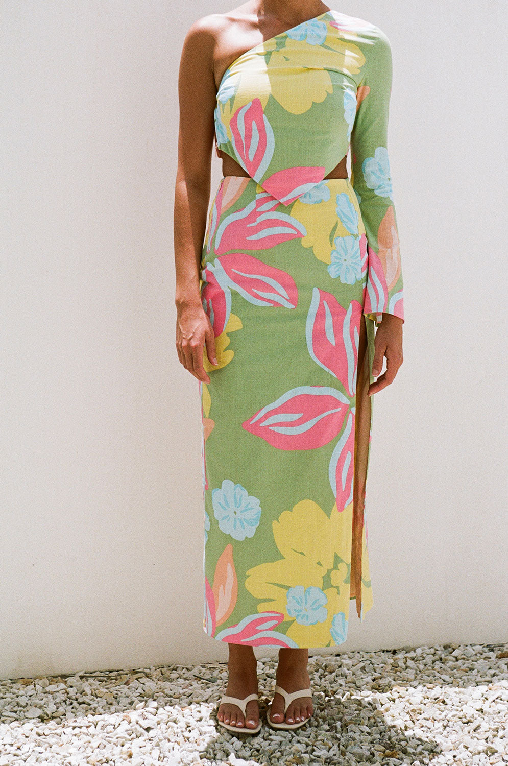 Sabo's Exclusive Calypso Floral Print Kelcie Women's Fashion Top with Scarf Design