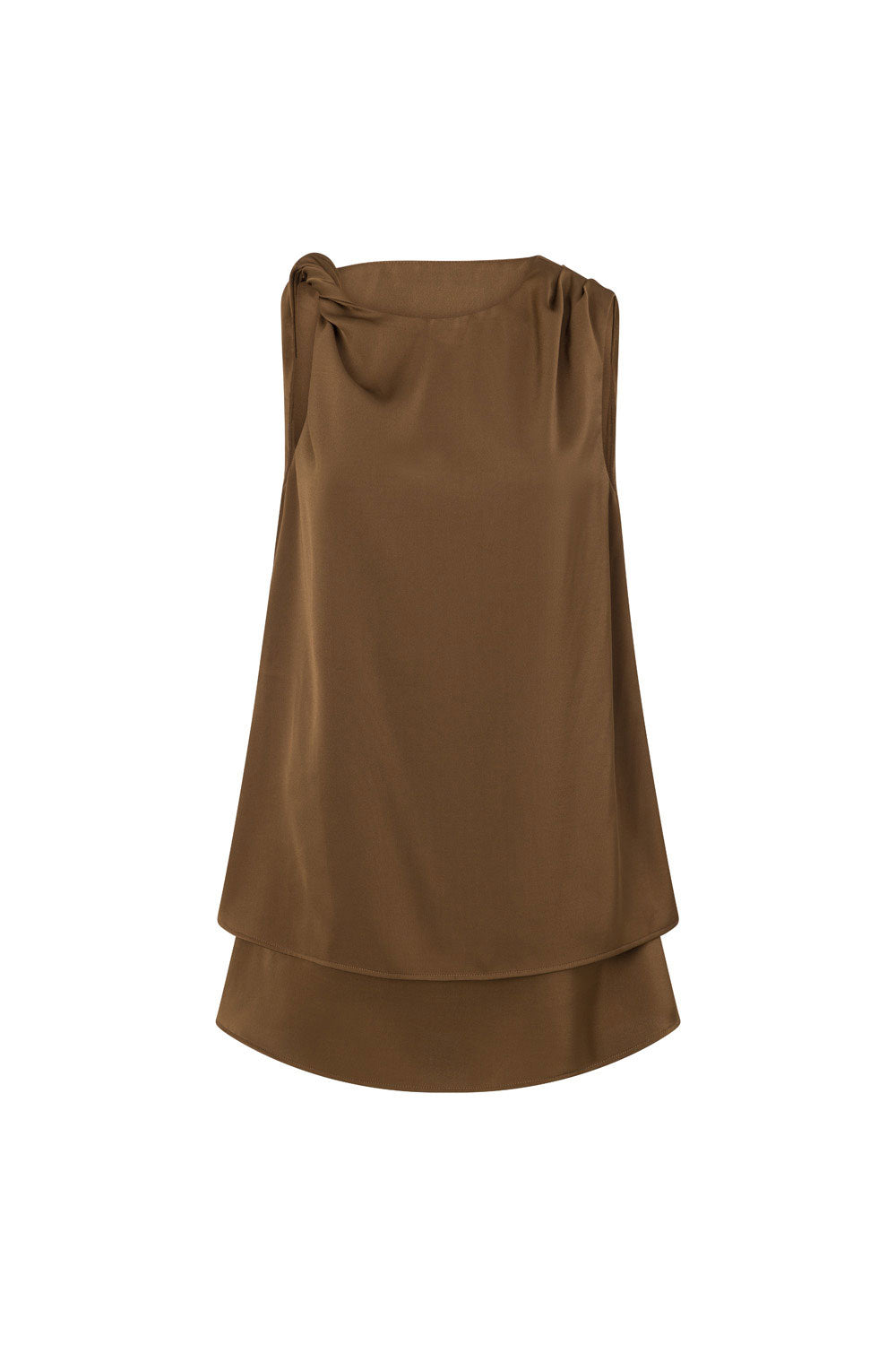 Exclusively Designed Chocolate - Hued Genoa Women's Dress