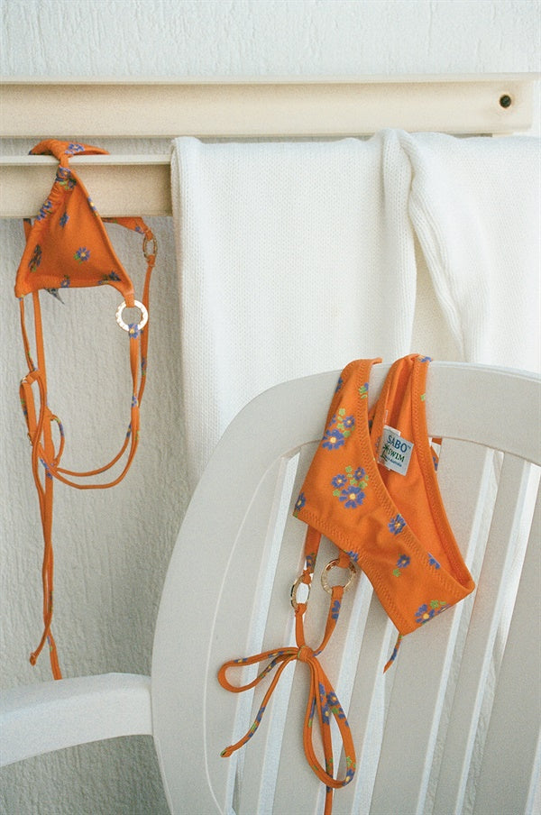 Retro-Inspired Bay Tie Bottom Swimwear