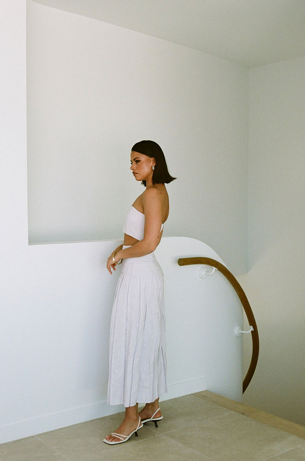 Exquisite Lilac High - Waisted Koralie Cotton Skirt