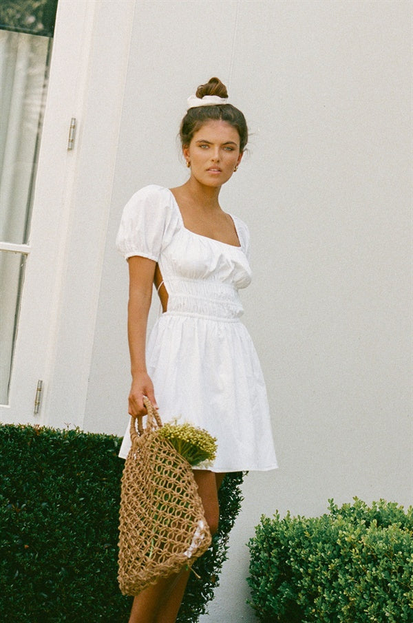 Unique White Yasmin Sample Dress with a Special Touch