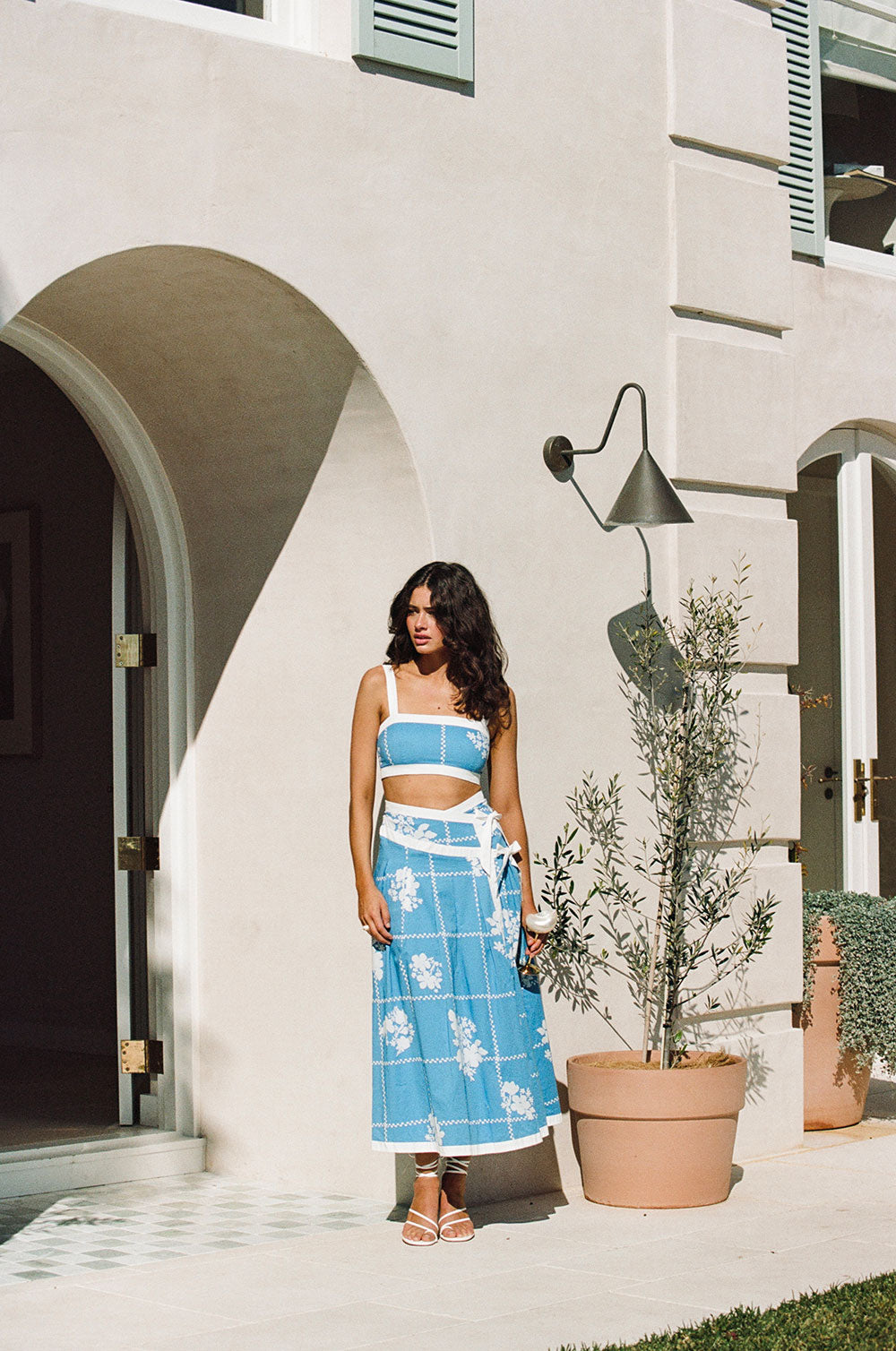 Unique Estelle Check Flower Top - Perfect for XS Size